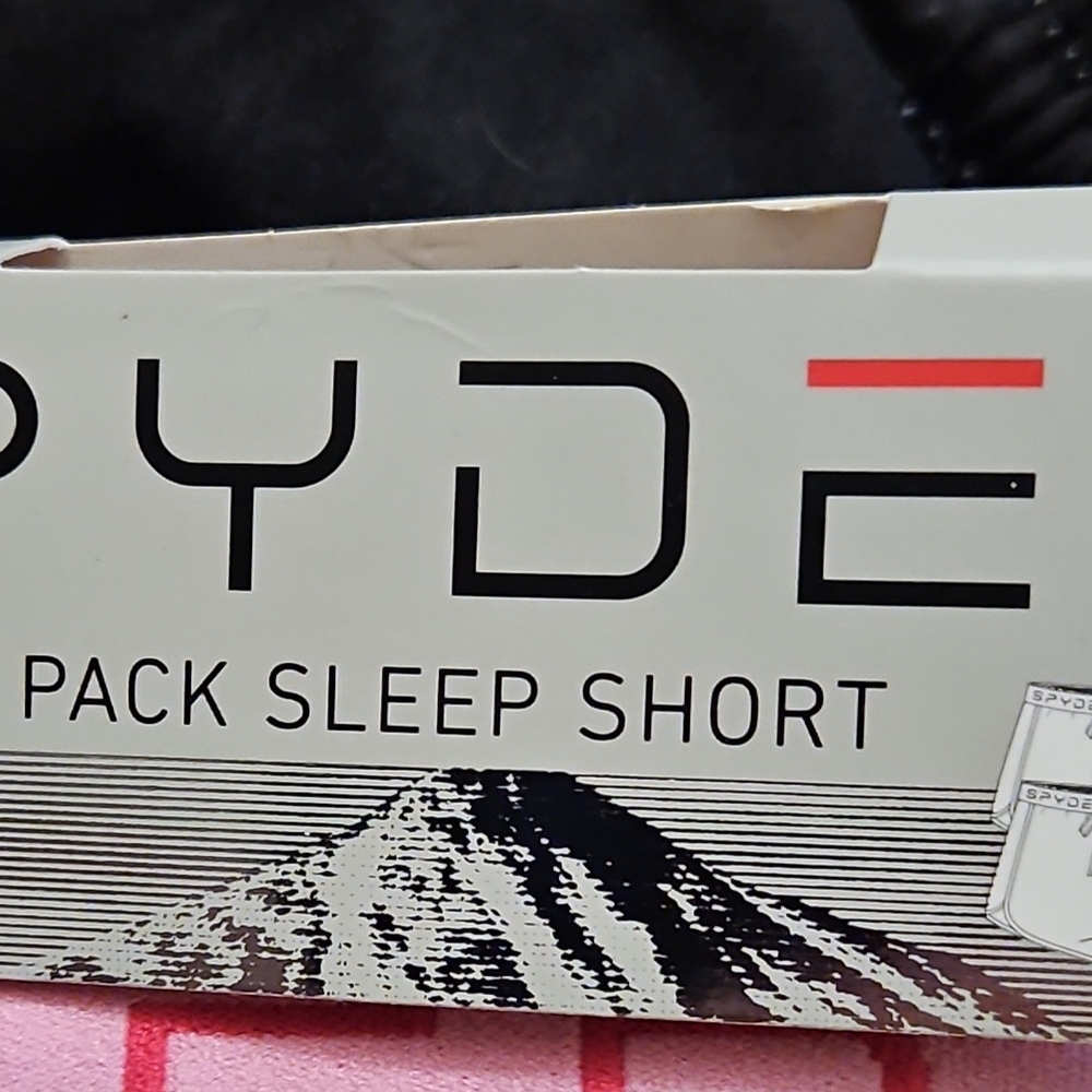 Spyder PJ Pajama Sleep Shorts XL 2 Pack Pink Camo Black Lounge NWT Lot 2 WS74 - Picture 3 of 3